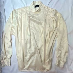 Vintage silk style blouse, size M